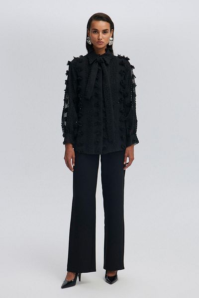 Touché Privé Organza Polka Dot Patterned Shirt