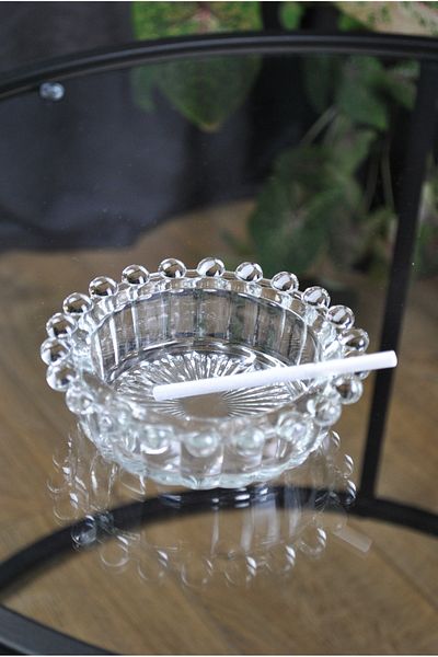 Tanemce Bubbles Round Glass Crystal Luxury Τασάκι - Τασάκι - Στρογγυλό Τασάκι 13 εκ.