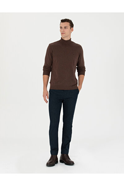 Pierre Cardin Lacivert Slim Fit Kanvas Pantolon 50278130-VR033