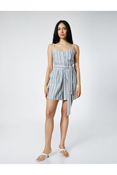 Koton Kombinéza ze směsi lnu s kraťasy s páskem