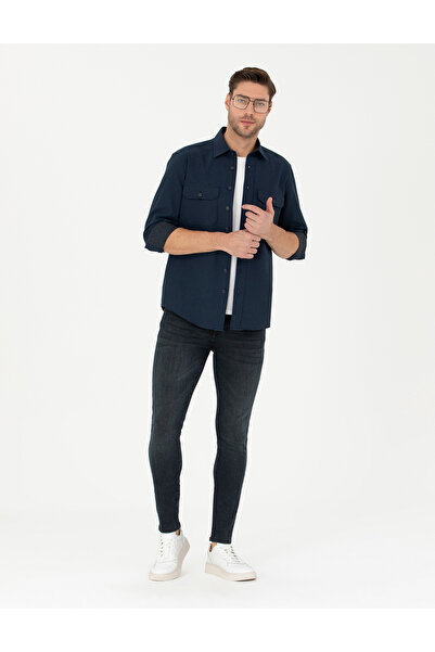 Pierre Cardin Μακρυμάνικο πουκάμισο Navy Blue Regular Fit 50277748-VR033