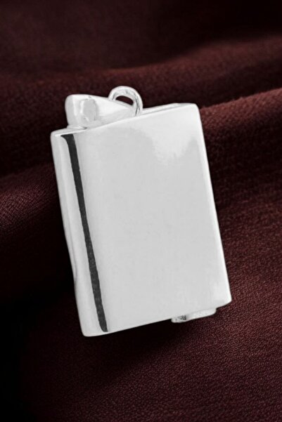 Moda Gümüş 925 Ayar Gümüş Düz Gümüş Cevşen Muska Kabı Kolye