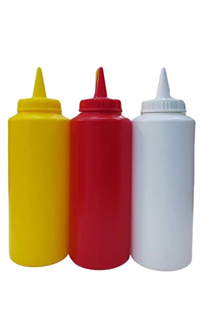 GastroPlast Fişek Sosluk 250 ml 3 Lü Set Sarı-kırmızı-beyaz