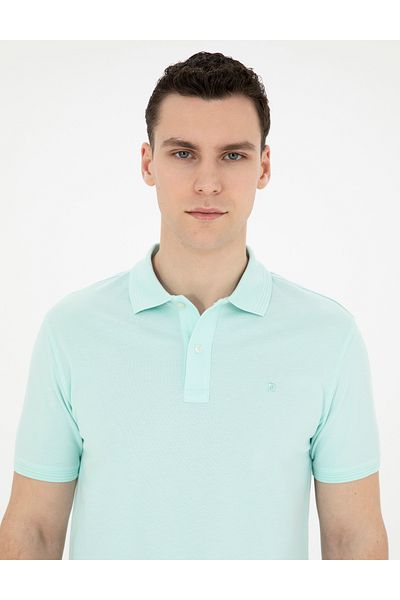 Pierre Cardin Μπλουζάκι Aqua Green Slim Fit Basic 50280754 -vr048