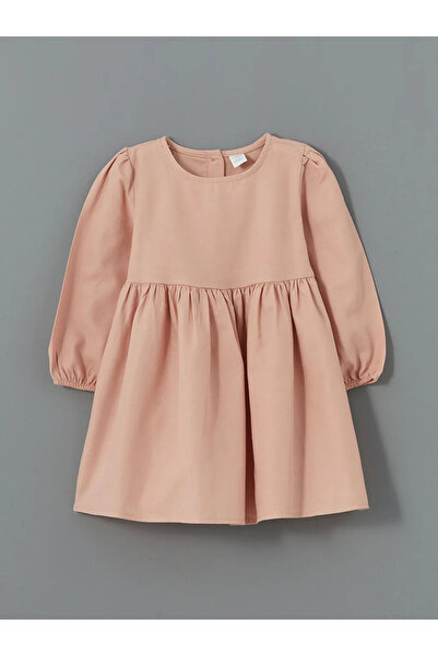 LC Waikiki LCW Kids Pembe Bisiklet Yaka Kız Çocuk Triko Elbise ve Yelek 2'li