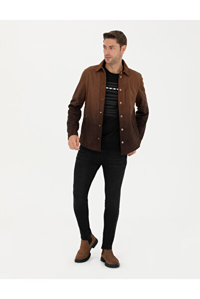 Pierre Cardin Kahverengi Suni Deri Ceket 50280331-400