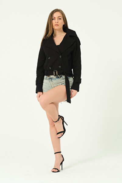 Shahiqa Oversize Kısa Trençkot