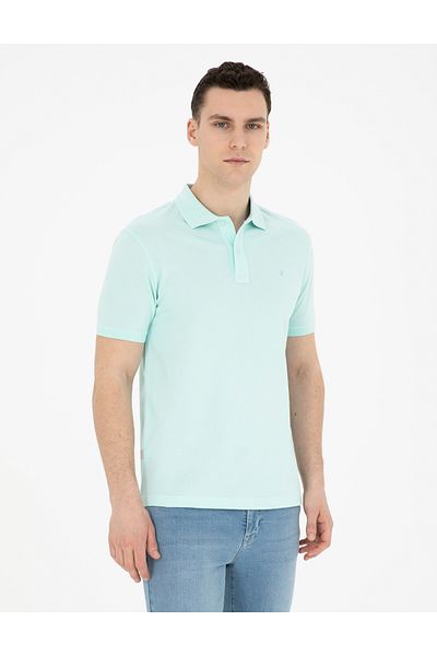 Pierre Cardin Μπλουζάκι Aqua Green Slim Fit Basic 50280754 -vr048