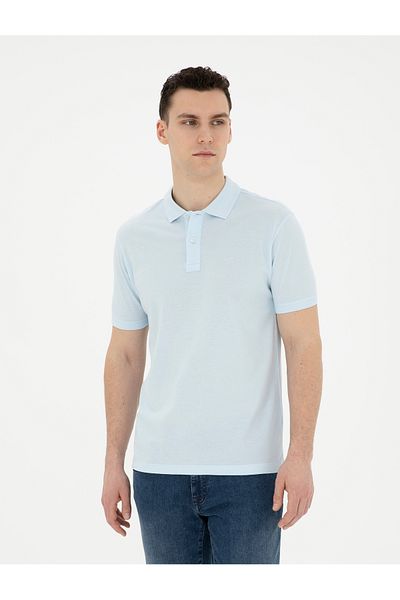 Pierre Cardin Tricou albastru deschis slim fit 50280754-VR095