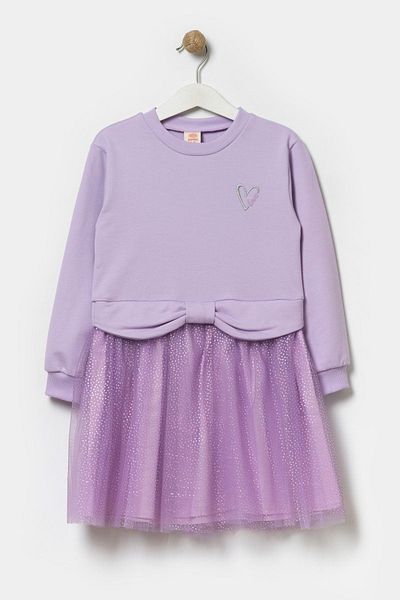 HAUSEkids 4-7 Years Girl Lilac Princess Sweat Dress