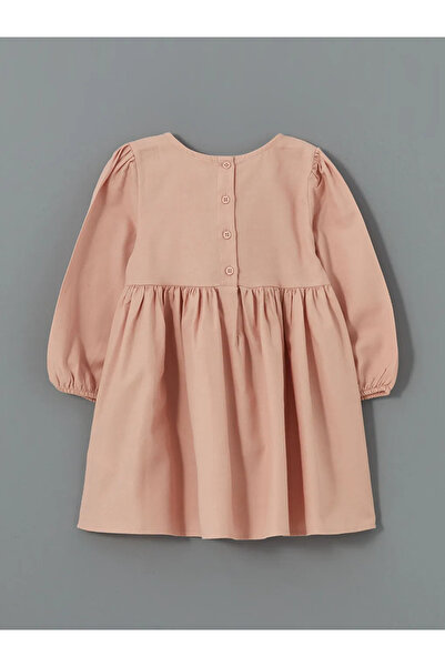 LC Waikiki LCW Kids Pembe Bisiklet Yaka Kız Çocuk Triko Elbise ve Yelek 2'li