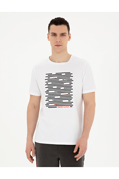 Pierre Cardin Beyaz Regular Fit Tişört 50280950-VR013