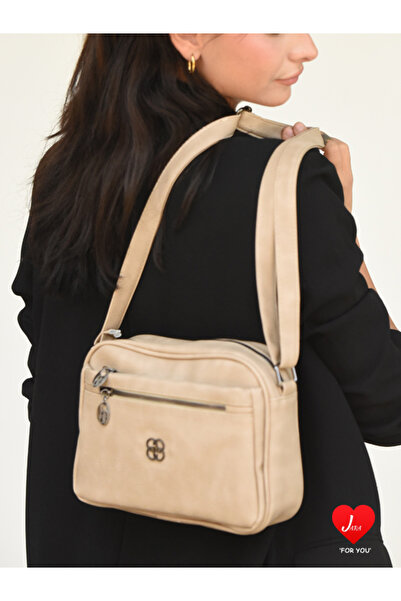 JARA Bag Jara Tıwas Soft Leather Multi-Compartment Shoulder Bag