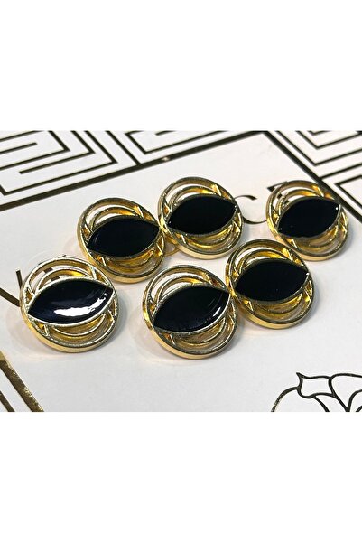 ODDA TASARIM ATÖLYESİ Чорний набір ґудзиків для пальто з детальним малюнком очей