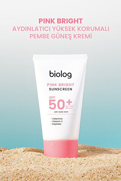 Biolog Pink Bright Yüksek Korumalı Pembe Güneş Kremi 50 ml