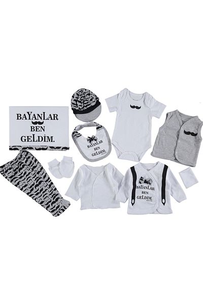 Miniworld Ladies I'M Here 10-Piece Baby Boy Hospital Exit Set