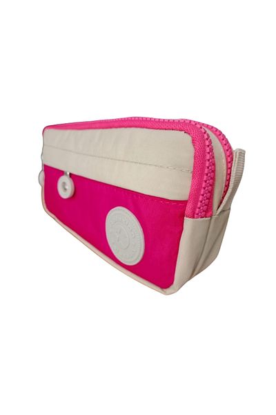 SYG Θήκη για στυλό Crinkle Fabric 3 θέσεων - SYG123 Cream/Pink