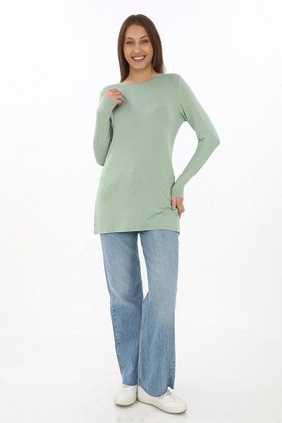 penyebizden Mint Green Comfortable and Stylish Women's Viscose Tunic