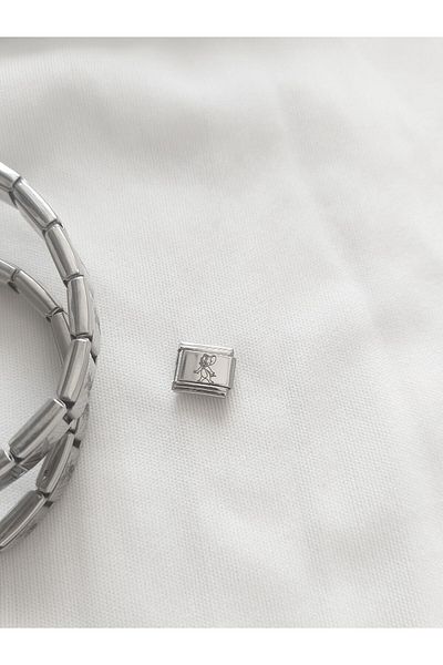 bijoux uniques Italian Charm with Steel Jerry Figure