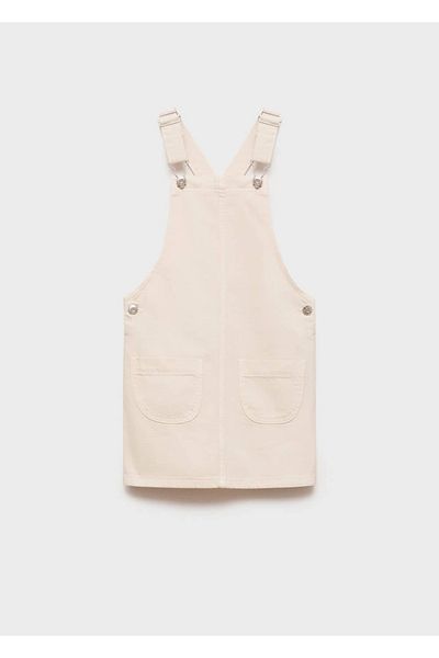 MANGO Kids Short Denim Gilet Dress