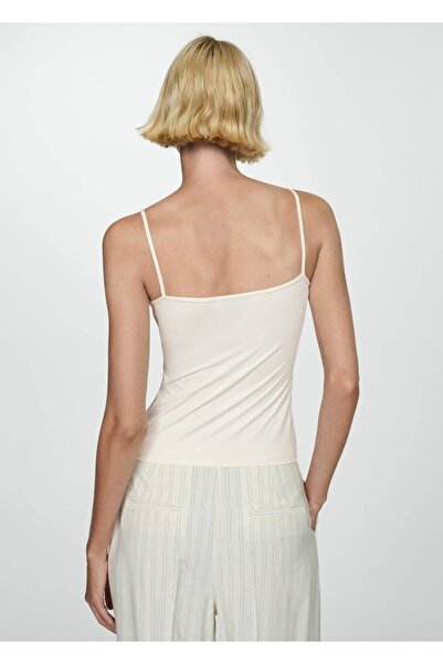 MANGO Woman Κρεμαστή μπλούζα με χαμηλό γιακά