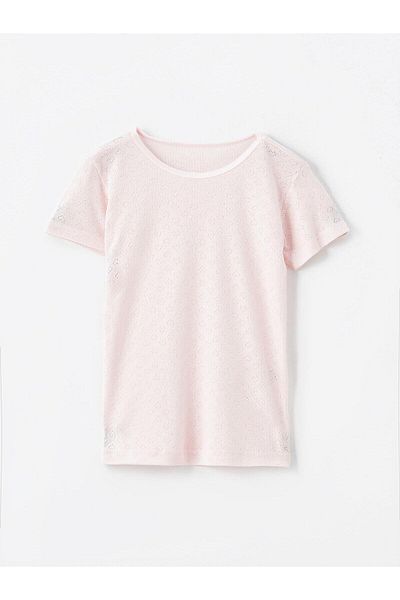 LC Waikiki Lcw Kids Crew Neck Short Sleeve Girls' Undershirt Set of 2