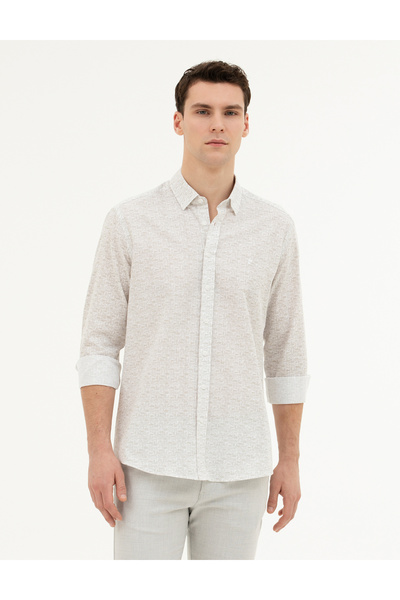 Pierre Cardin Green Regular Fit Long Sleeve Shirt 50284926-Vr016