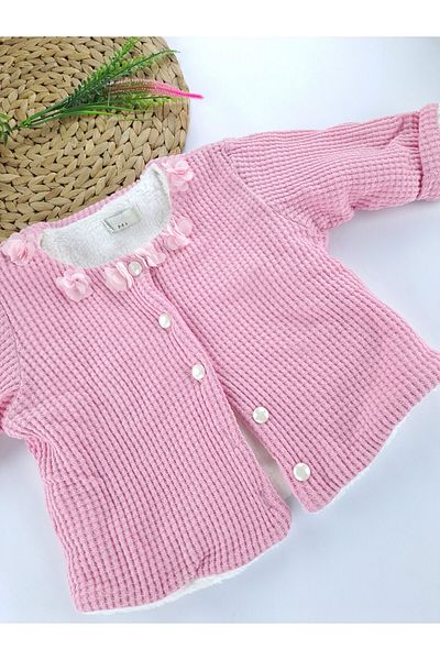 Butik Премиум зимен кардиган за момиче - Жилетка с копчета