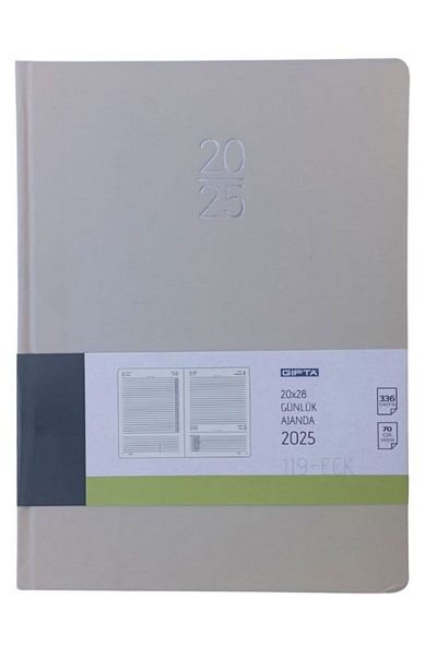 Gıpta 2025 Model Plastic Spiral Hard Cover Daily Agenda - 20X28 119-Eck
