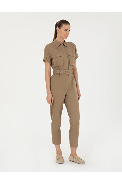Pierre Cardin Beige Woven Jumpsuit 50284599 -Vr011