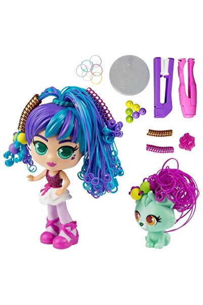 Genel Markalar Curli Girls Bebek ve Hayvan 2'li Set - Rosli ve Koda