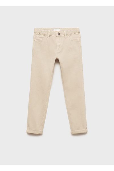 MANGO Kids Βαμβακερό παντελόνι ίσιας κοπής