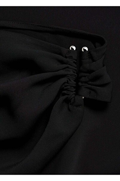 MANGO Woman Drape detaylı asimetrik elbise