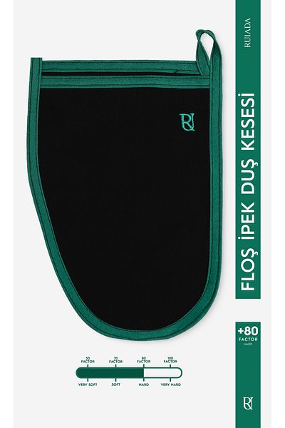 RU RUIADA Black Exfoliating Gloves - +80 Factor 100% Flush Silk Premium Bath Shower Scrub