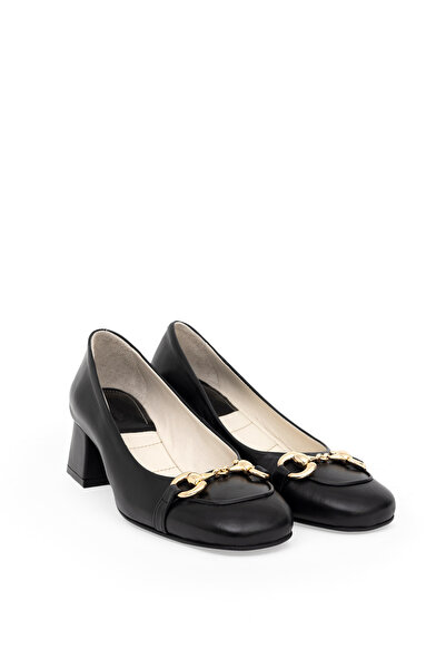 Pierre Cardin Pantofi din piele cu toc negru 50287344-VR046