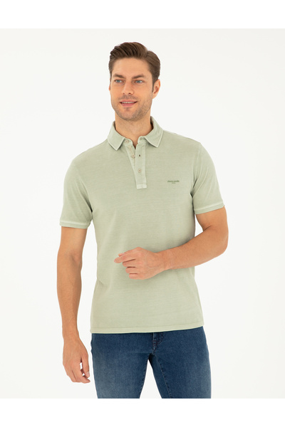 Pierre Cardin Yeşil Slim Fit Tişört 50285411-VR016