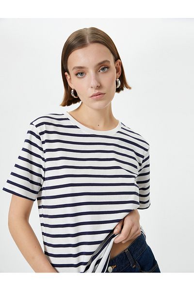Koton Tricou de bază din bumbac cu mânecă scurtă