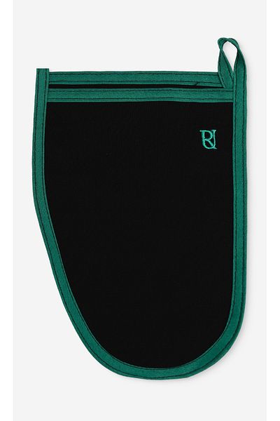 RU RUIADA Black Exfoliating Gloves - +80 Factor 100% Flush Silk Premium Bath Shower Scrub