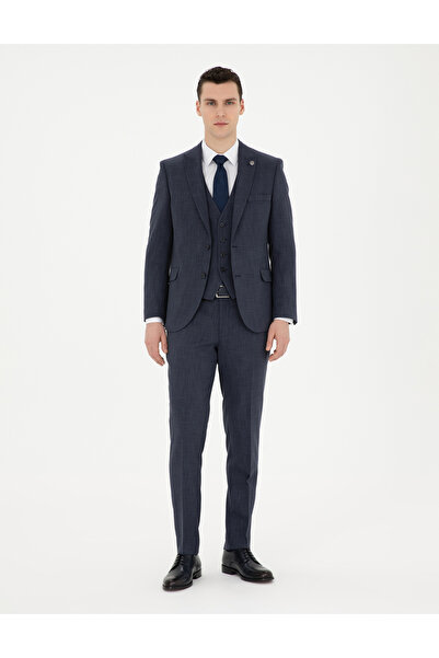 Pierre Cardin Navy Blue Extra Slim Fit Vest Suit 50285274-Vr033