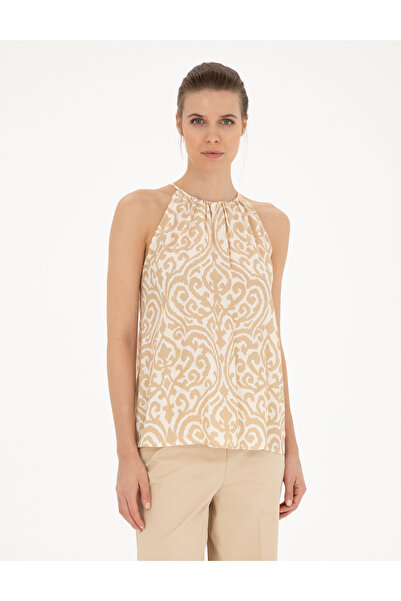 Pierre Cardin Μπεζ Μπλούζα Άνετης Εφαρμογής 50287241-VR011