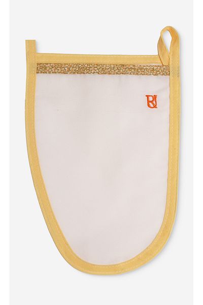 RU RUIADA Yellow Thin Bath Shower Scrub - 100% Flausch Silk, Exfoliating Gloves, Premium Women & Men
