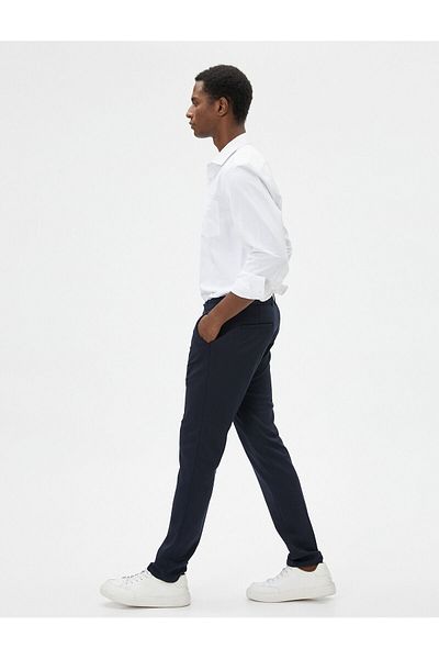 Koton Slim Fit Chino Fabric - Buttoned and Pocket Detailed Trousers