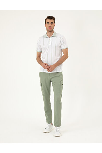 Pierre Cardin Yeşil Regular Fit Kargo Pantolon 50285536-VR016