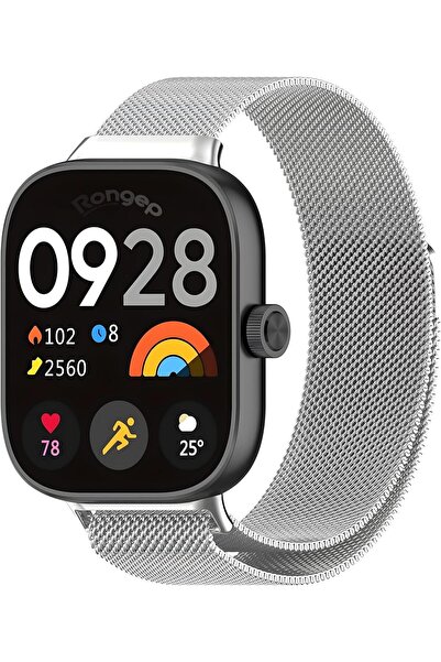 starnewstore تصميم مغناطيسي شبكي مقاوم للعرق متوافق مع ساعة Redmi Watch 4 وMi...