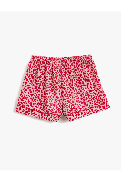 Koton Pajama Bottoms Shorts Mini Heart Patterned Elastic Waist