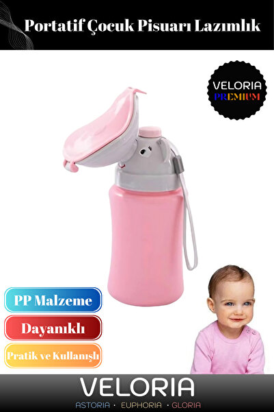 Premium Seri Taşınabilir Portatif Sızdırmaz Küçük Tuvalet Kız Çocuk Pisuarı Lazımlık Şişesi