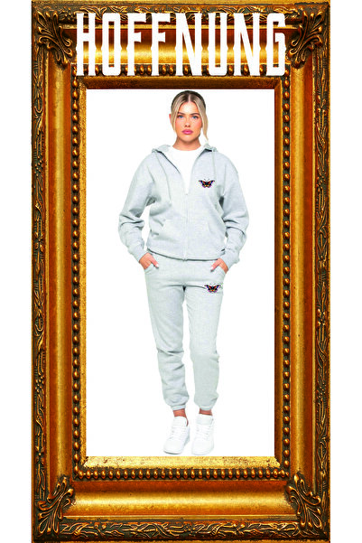 HOFFNUNG طقم سويت شيرت كامل الحجم مكون من 3 خيوط على شكل فراشة فلاش