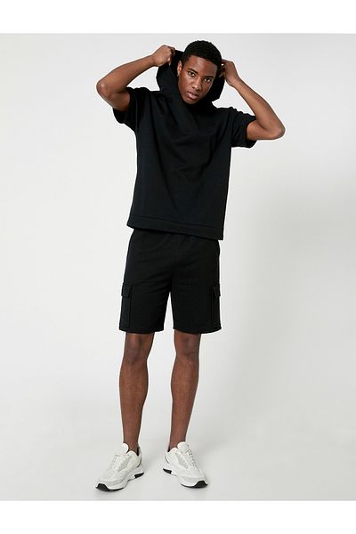 Koton Cargo Shorts Slim Cut with Pocket Detail and Lace Waist