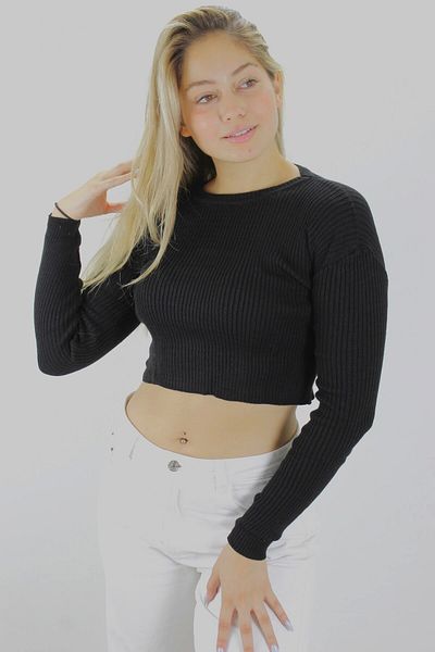 Lukas Tricotaj negru Crop - 1352.55