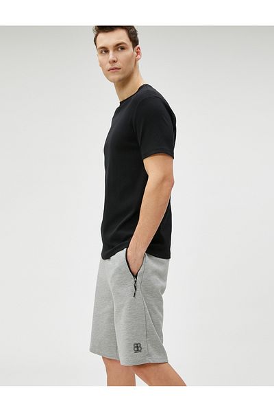 Koton College Shorts with Lace Waist Zipper Pocket Detail